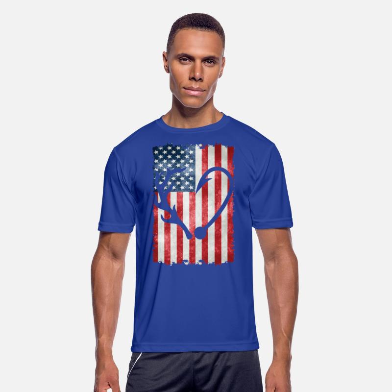Deer Hunting American Flag T-Shirts