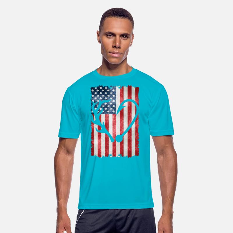 Deer Hunting American Flag T-Shirts
