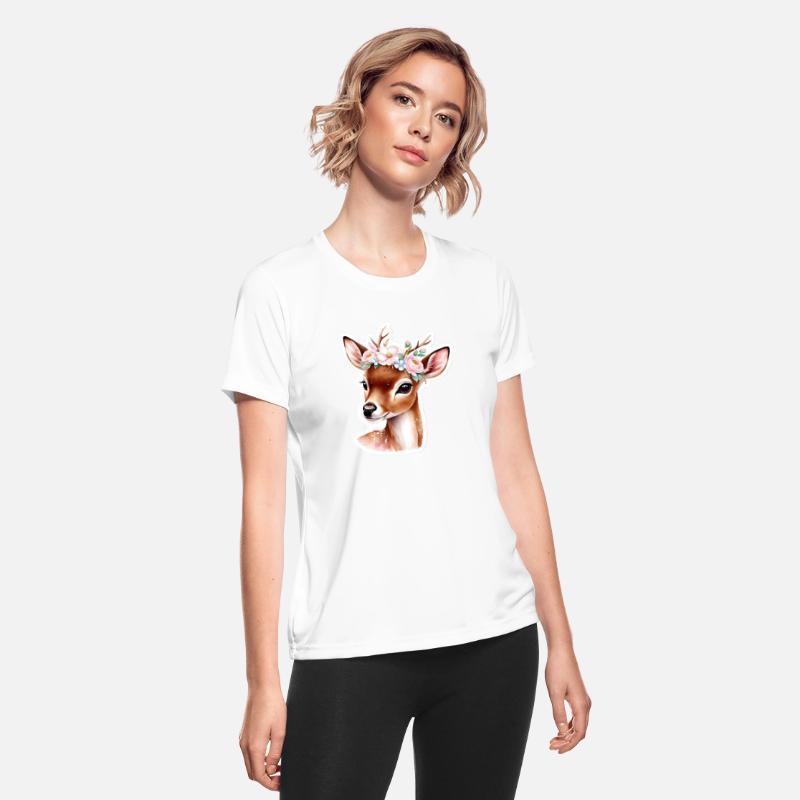 deer with flower