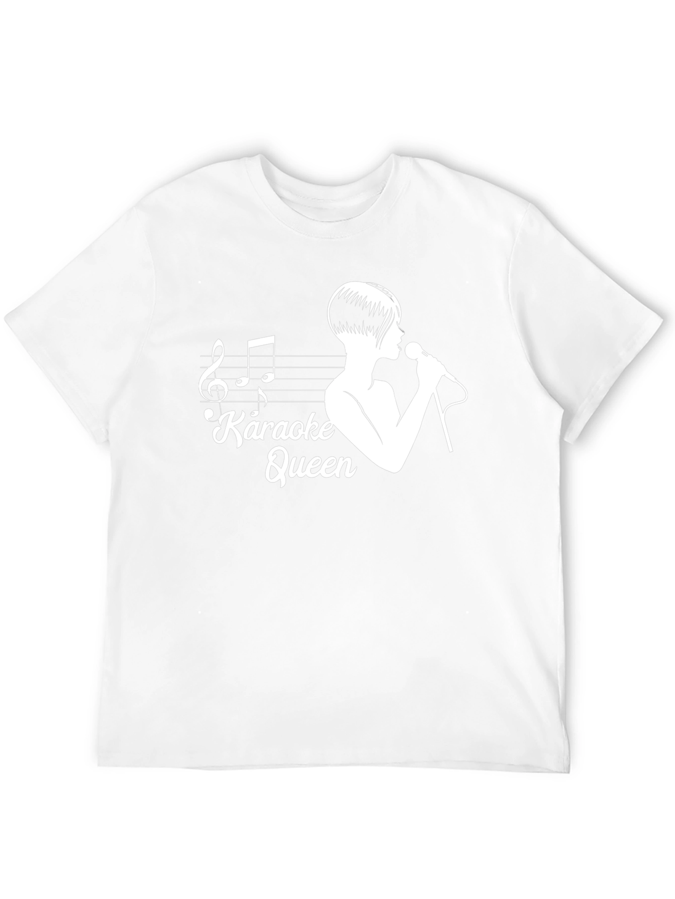 Karaoke Queen T-Shirt - Black Cotton Tee