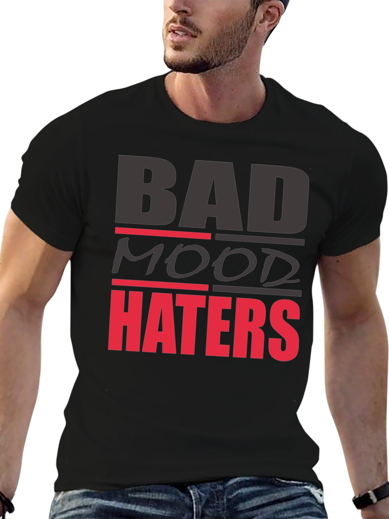 Bad Mood Haters Graphic Tee - Black T-Shirt