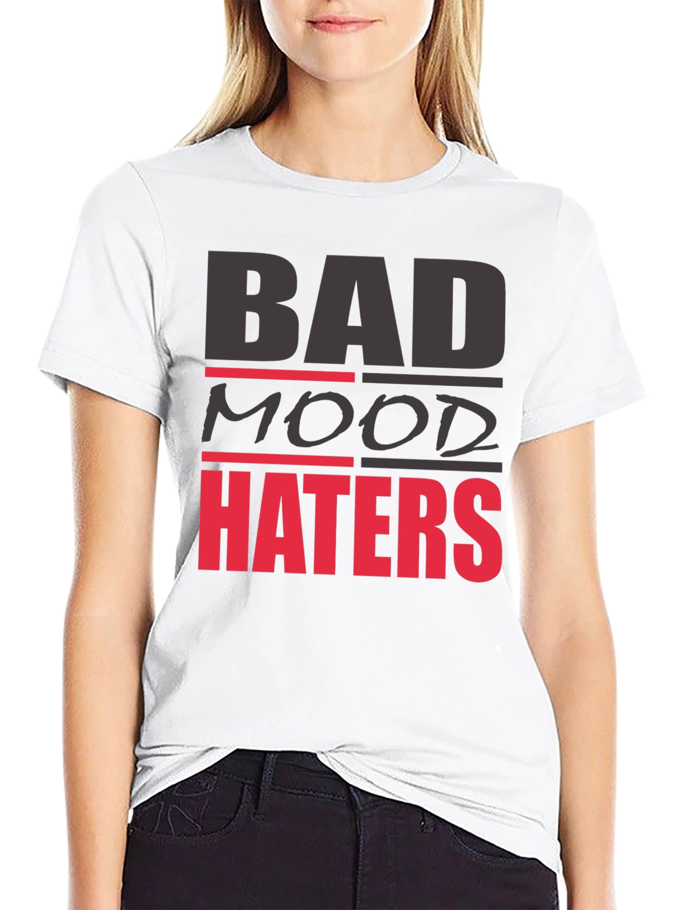Bad Mood Haters Graphic Tee - Black T-Shirt