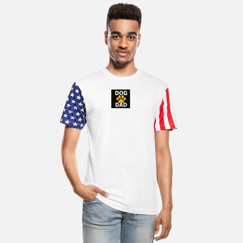Dog Dad Paw Print Graphic Tee