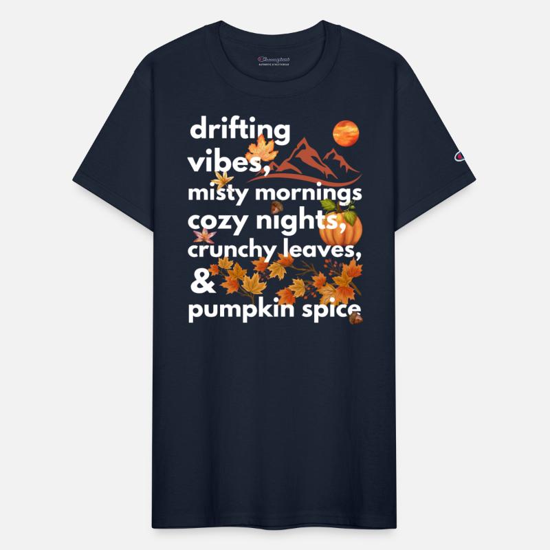 drifting vibes misty mornings cozy nights crunchy
