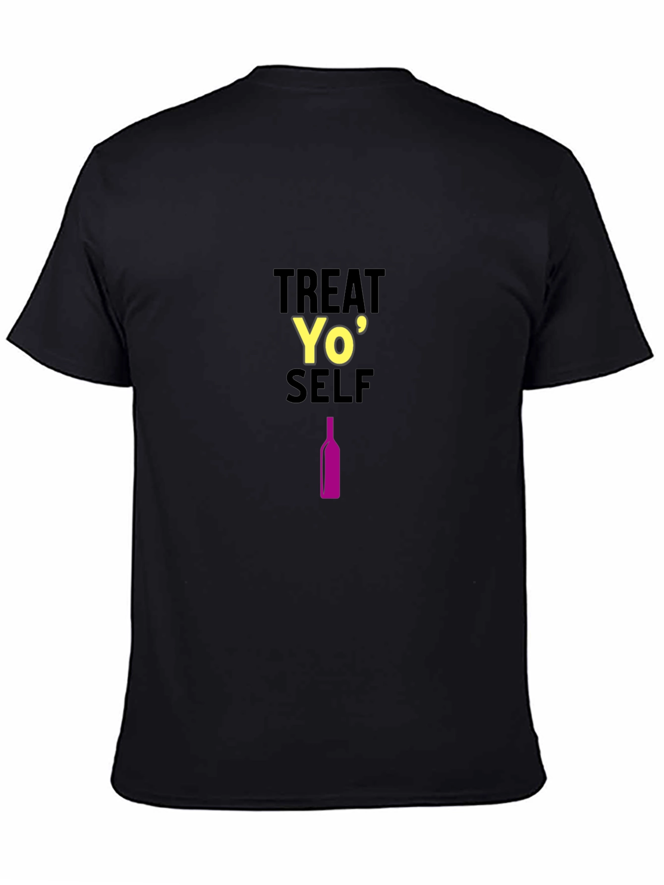 Treat Yo Self Graphic T-Shirt - Black Cotton Tee