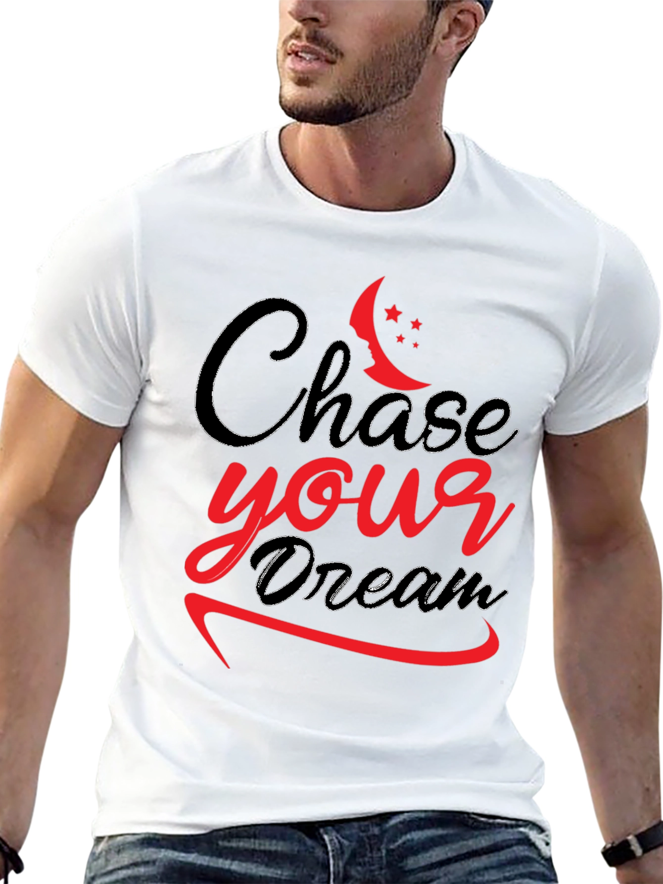 Chase Your Dreams Black Graphic T-Shirt