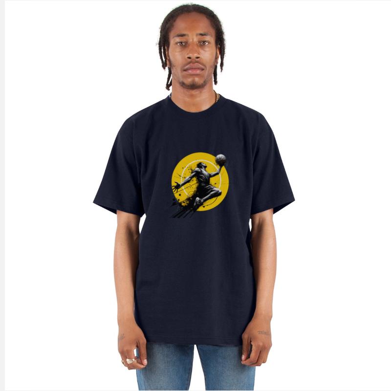 Dynamic Basketball Player Artistic Splash Design