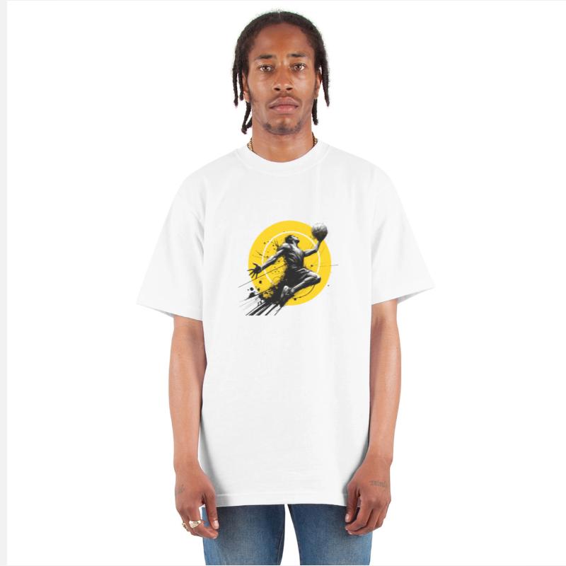 Dynamic Basketball Player Artistic Splash Design