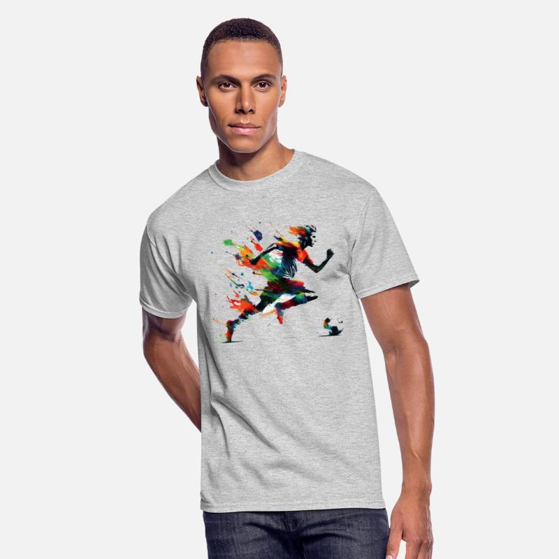 Dynamic Watercolor Soccer Player T-Shirt