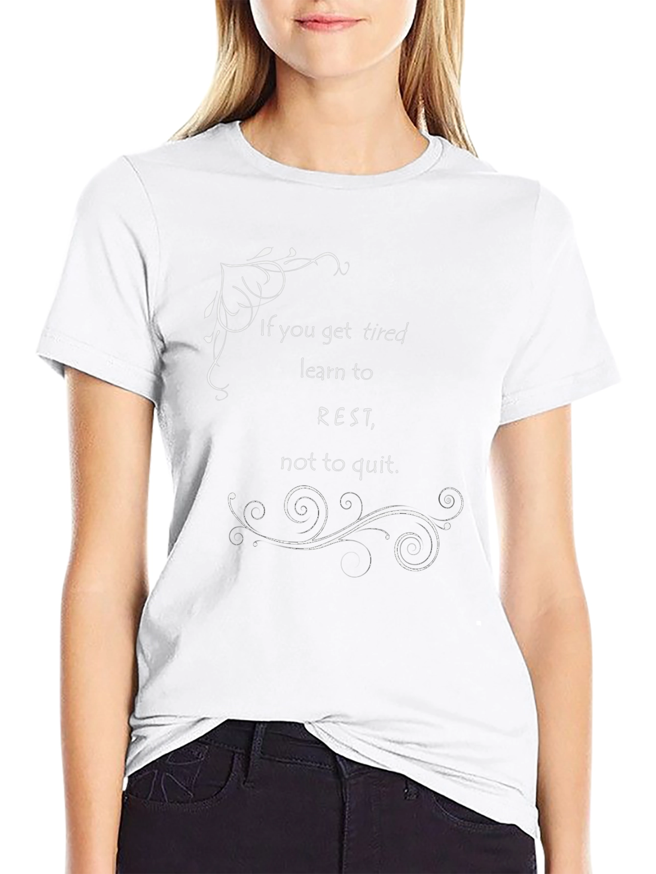 Motivational T-Shirt: Learn to Rest Not to Quit