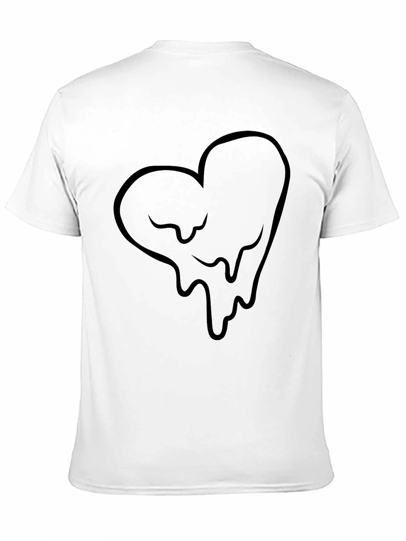 Dripping Heart Graphic Black T-Shirt