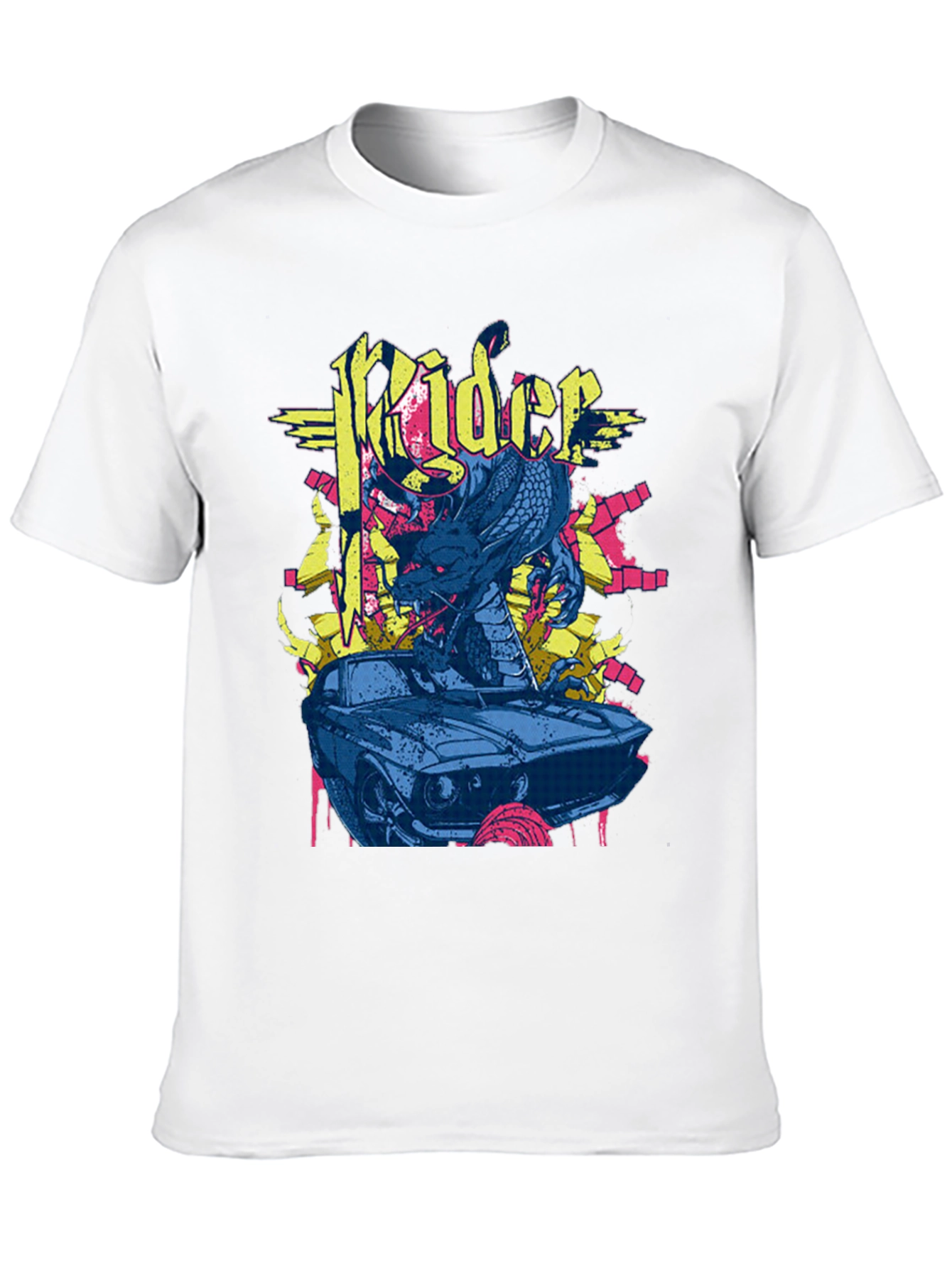 Rider Dragon Graphic Black T-Shirt