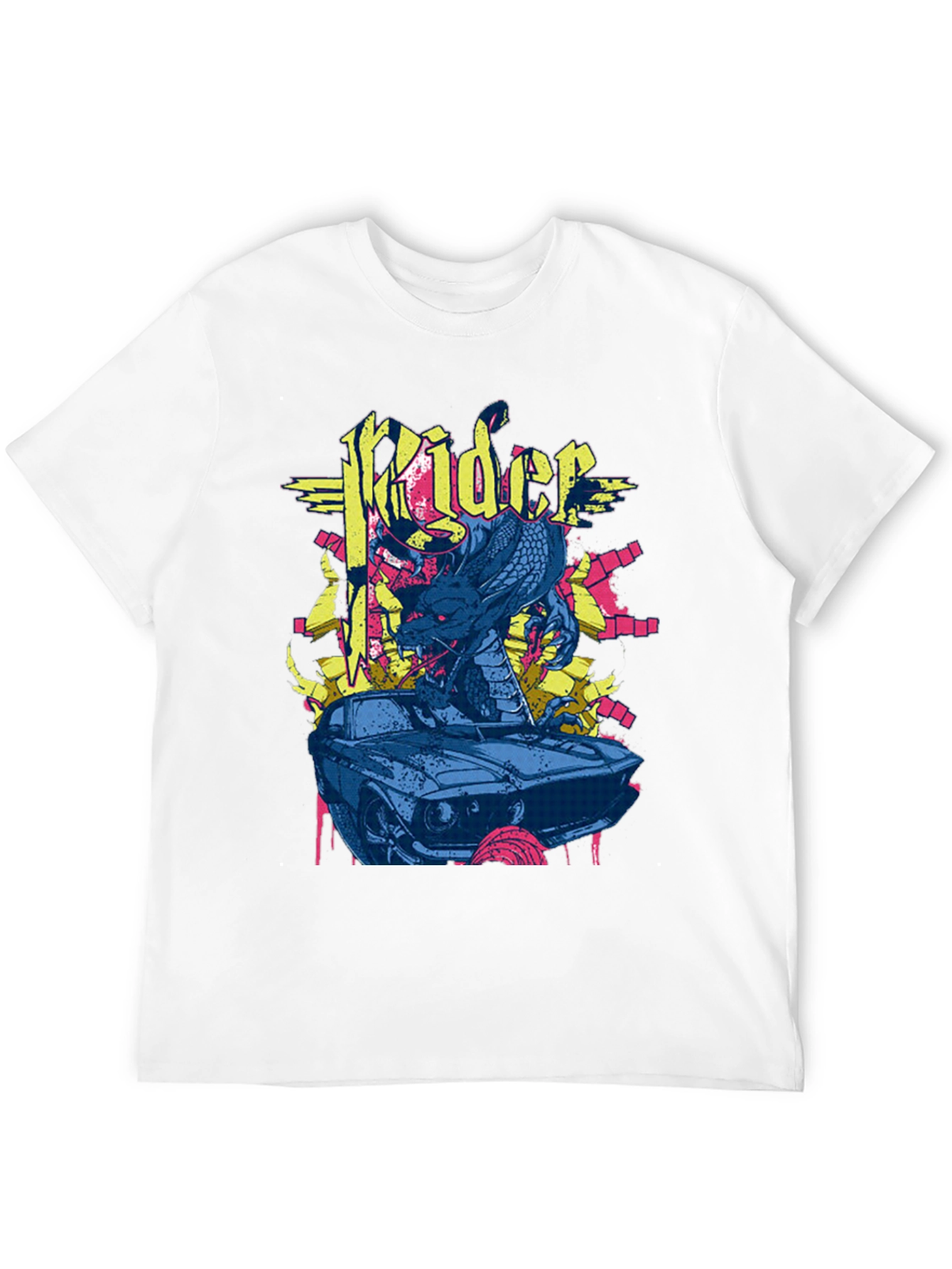 Rider Dragon Graphic Black T-Shirt
