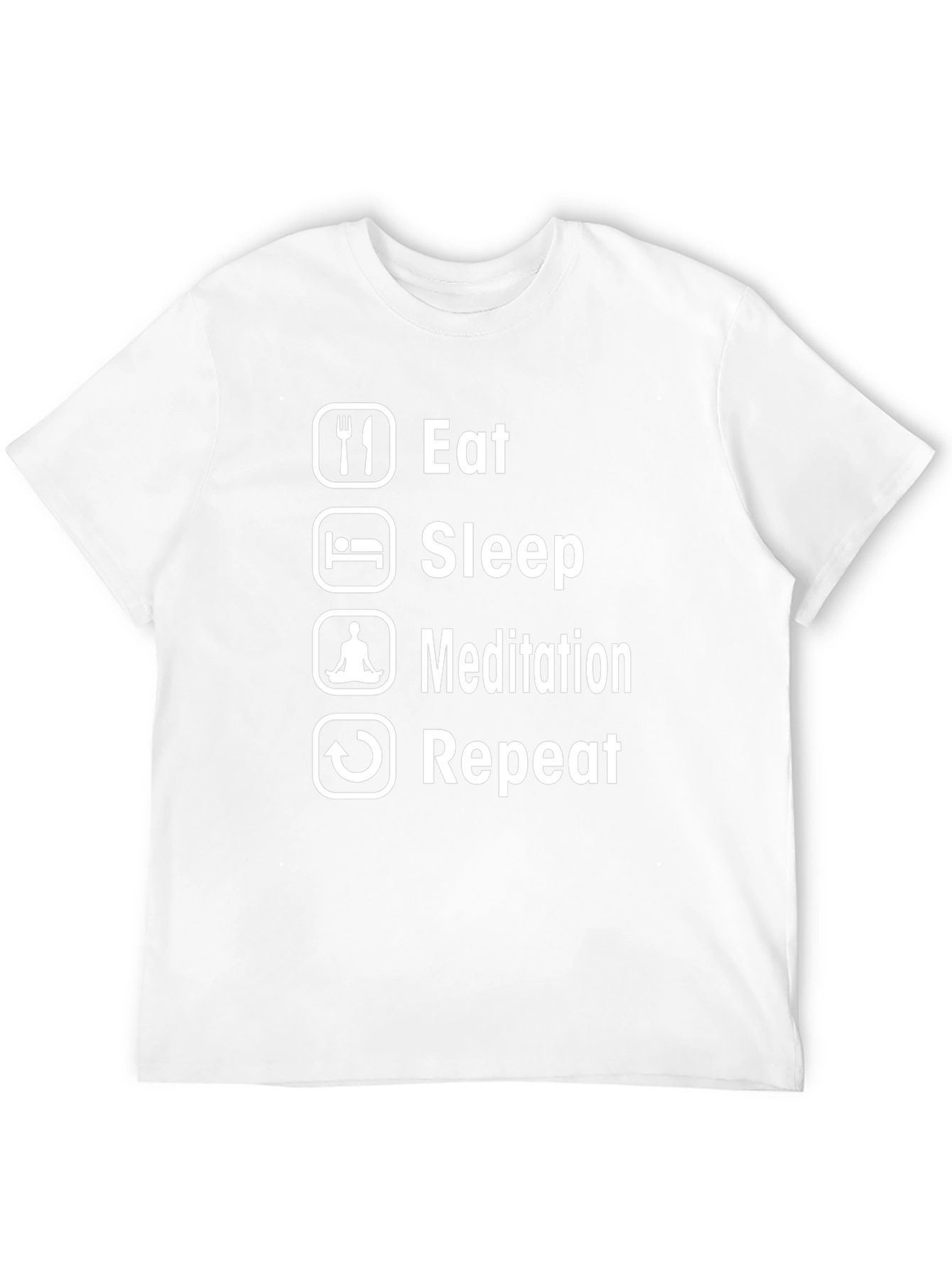 Eat Sleep Meditate Repeat Graphic Tee