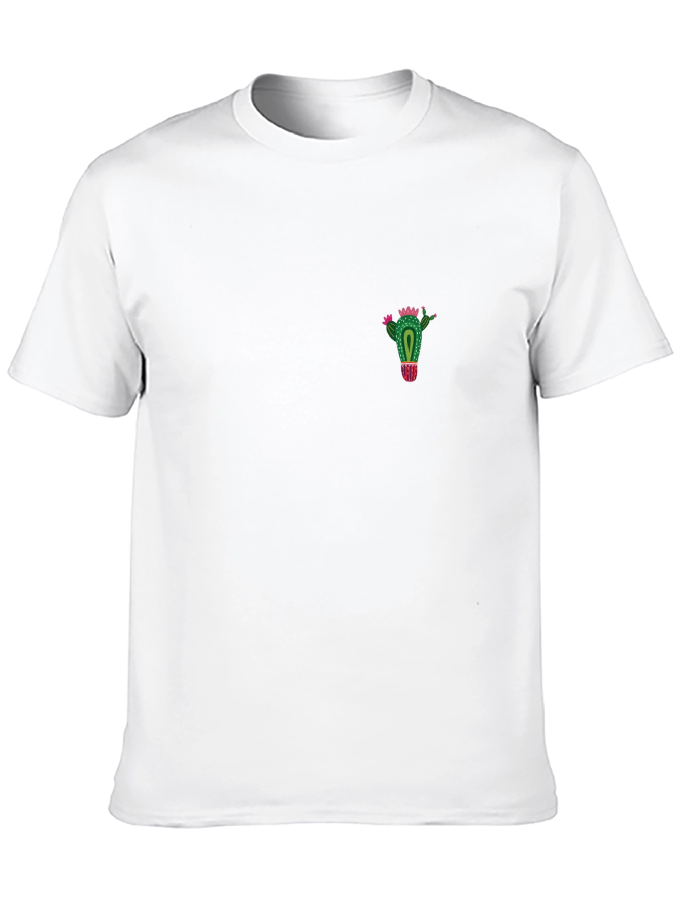 Cactus Graphic Tee - Black Casual Cotton T-Shirt
