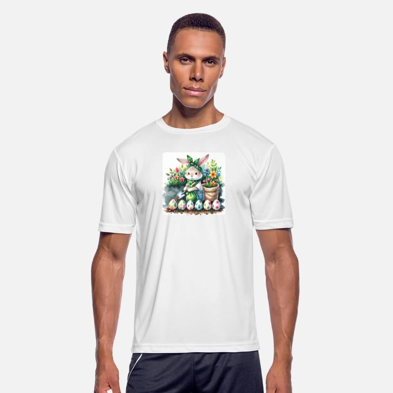 Easter Rabbit Planting Garden Premium