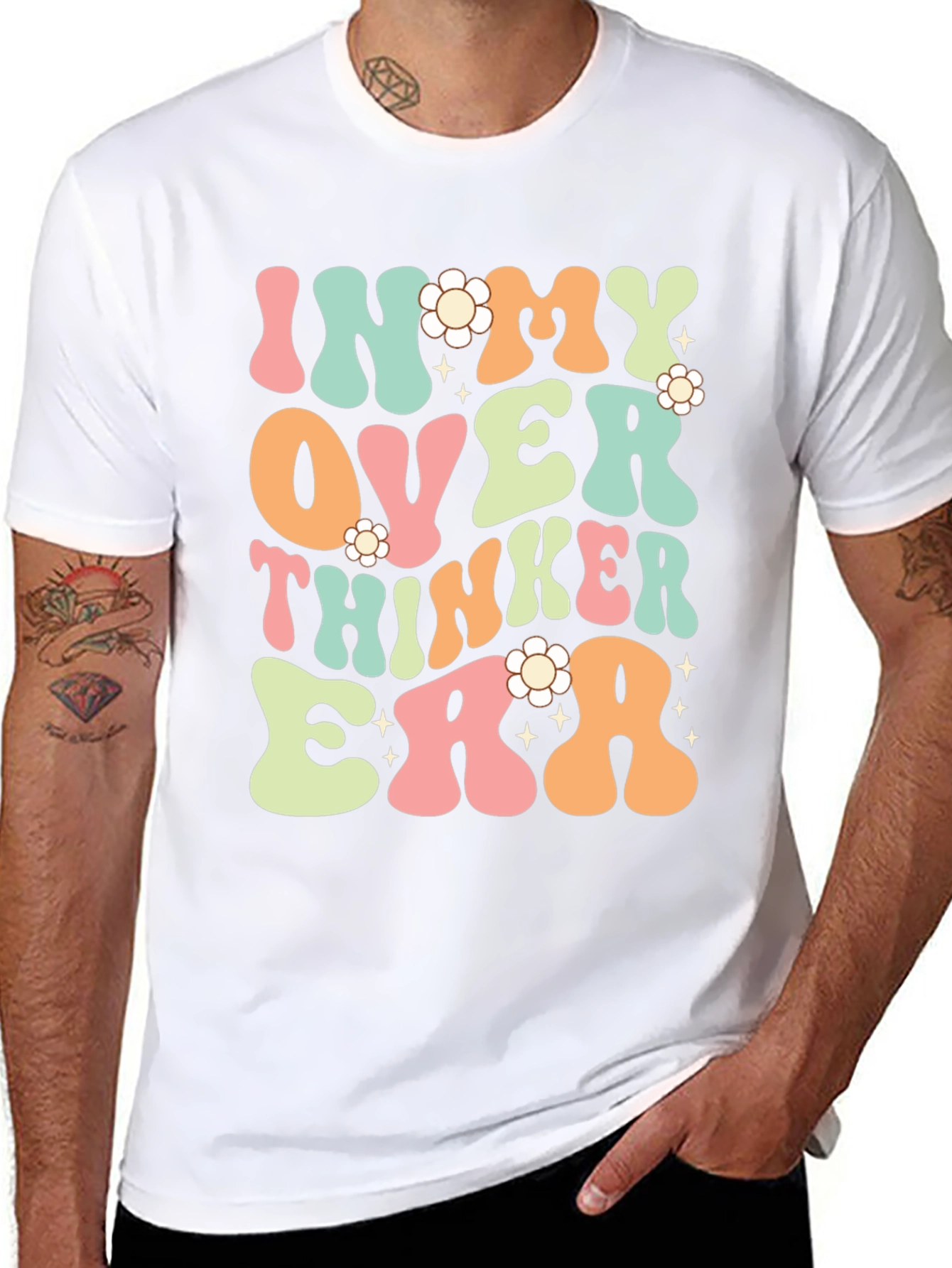 In My Overthinker Era Black Graphic Tee
