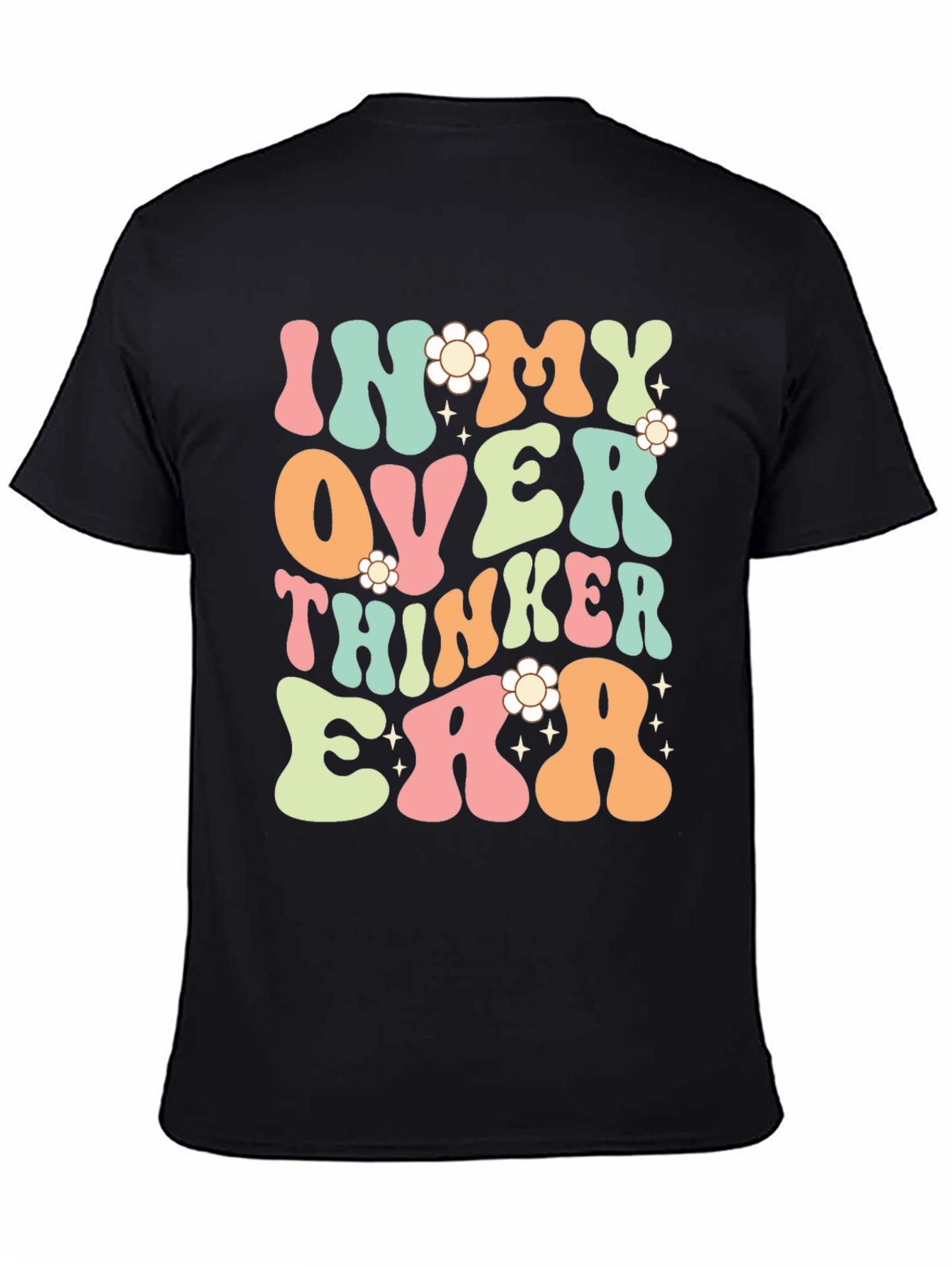 In My Overthinker Era Black Graphic Tee