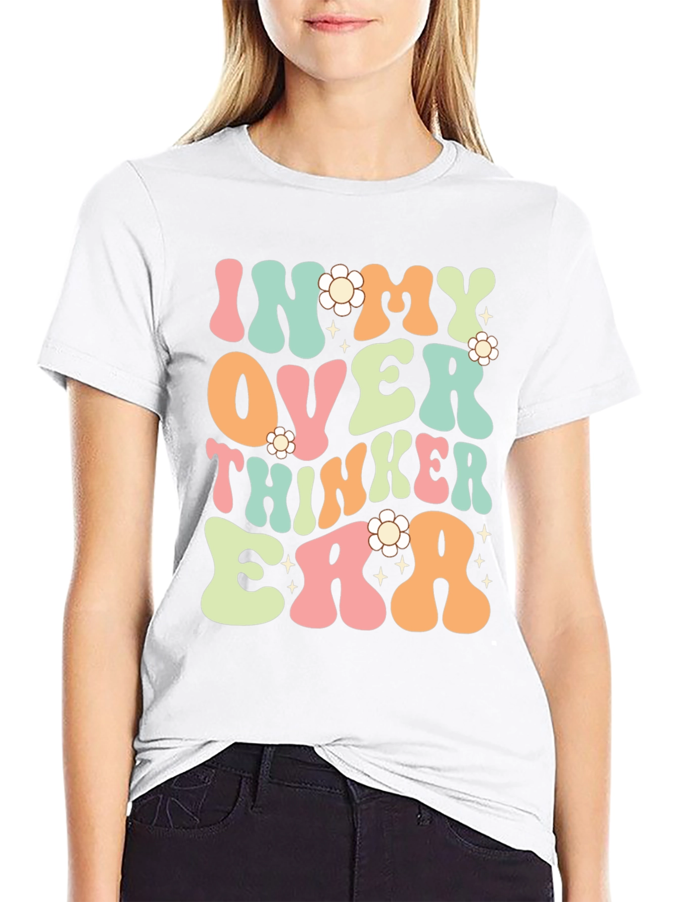 In My Overthinker Era Black Graphic Tee