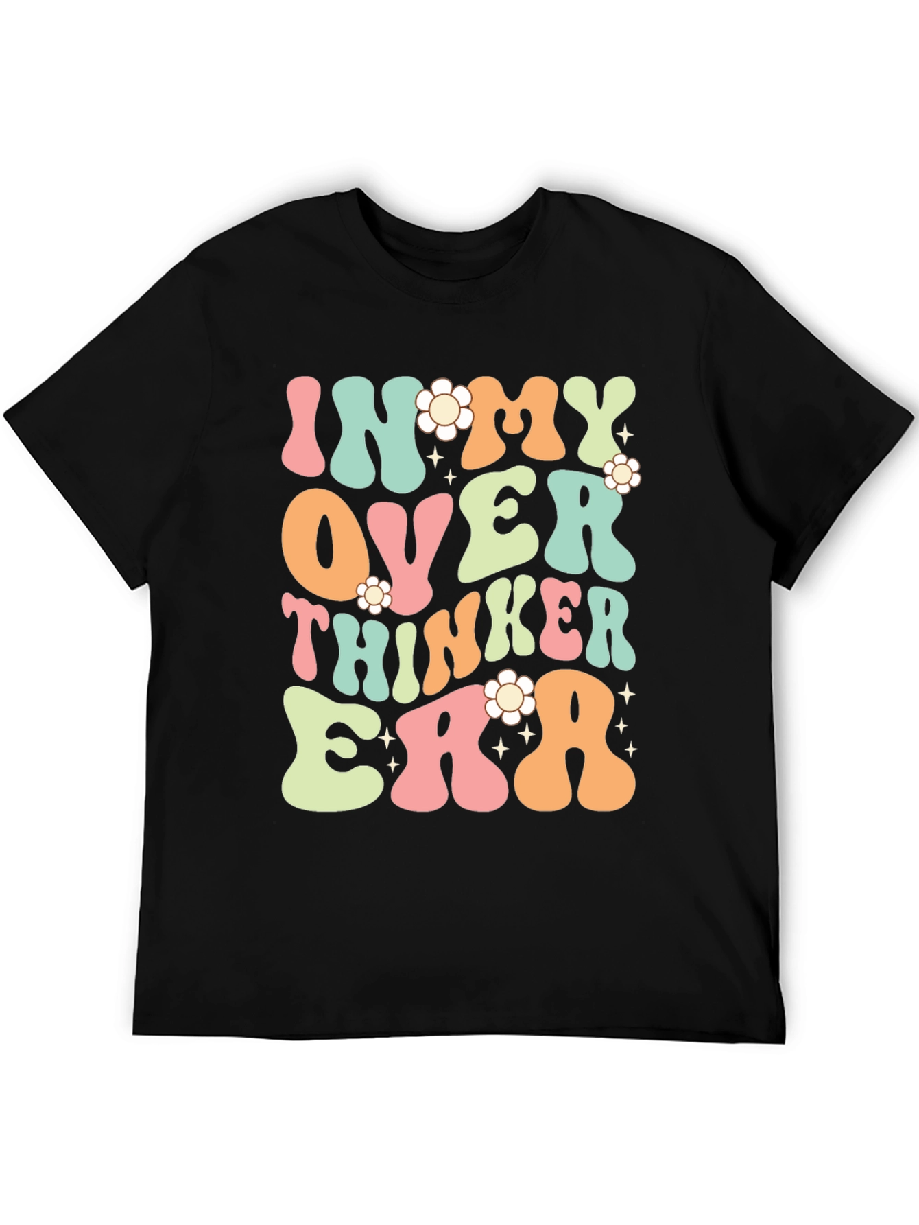 In My Overthinker Era Black Graphic Tee
