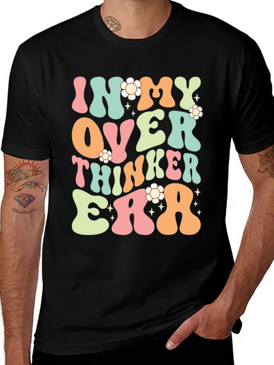 In My Overthinker Era Black Graphic Tee