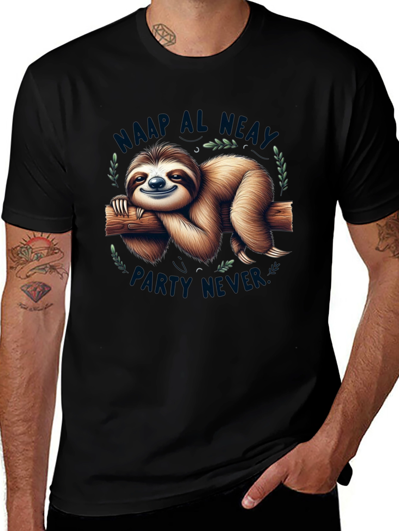 Sloth Party T-Shirt - Never Maap Al Neat