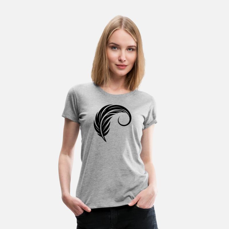 Elegant Curved Tattoo Ink Feather