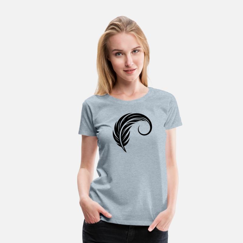 Elegant Curved Tattoo Ink Feather