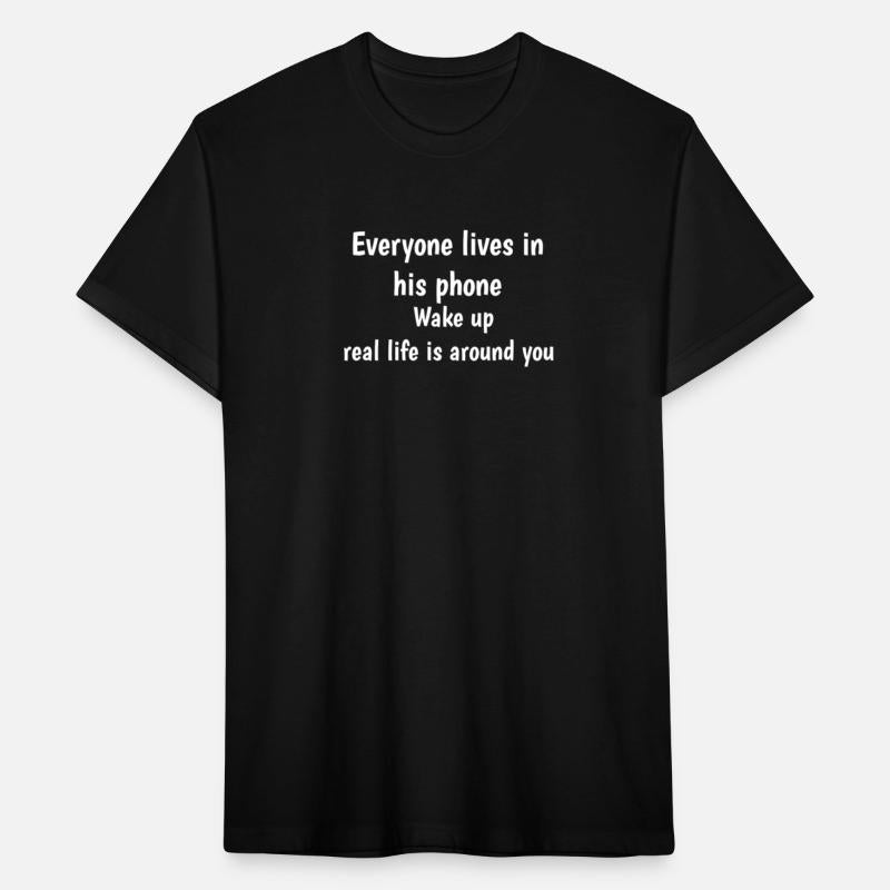 Everyone lives in his phone Wake up to real life