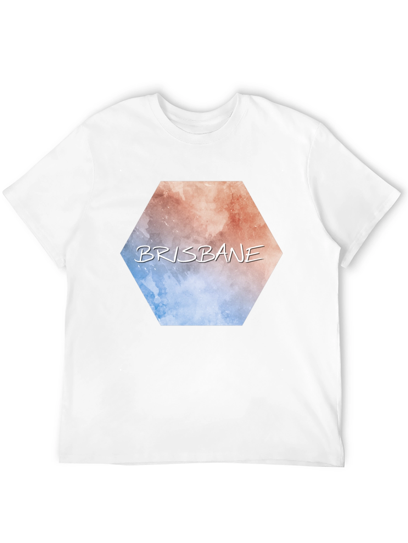 Brisbane Hexagon Graphic Tee - Modern City Pride T-Shirt