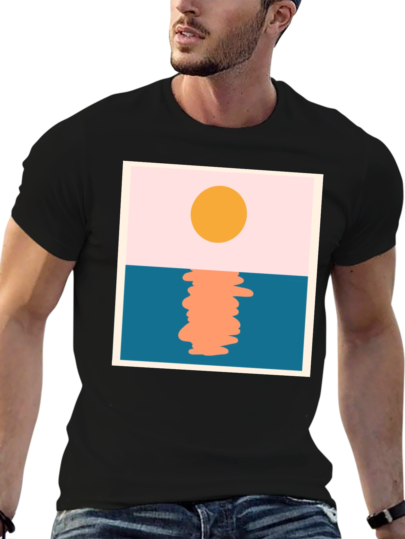 Sunset Graphic Tee - Minimalist Design