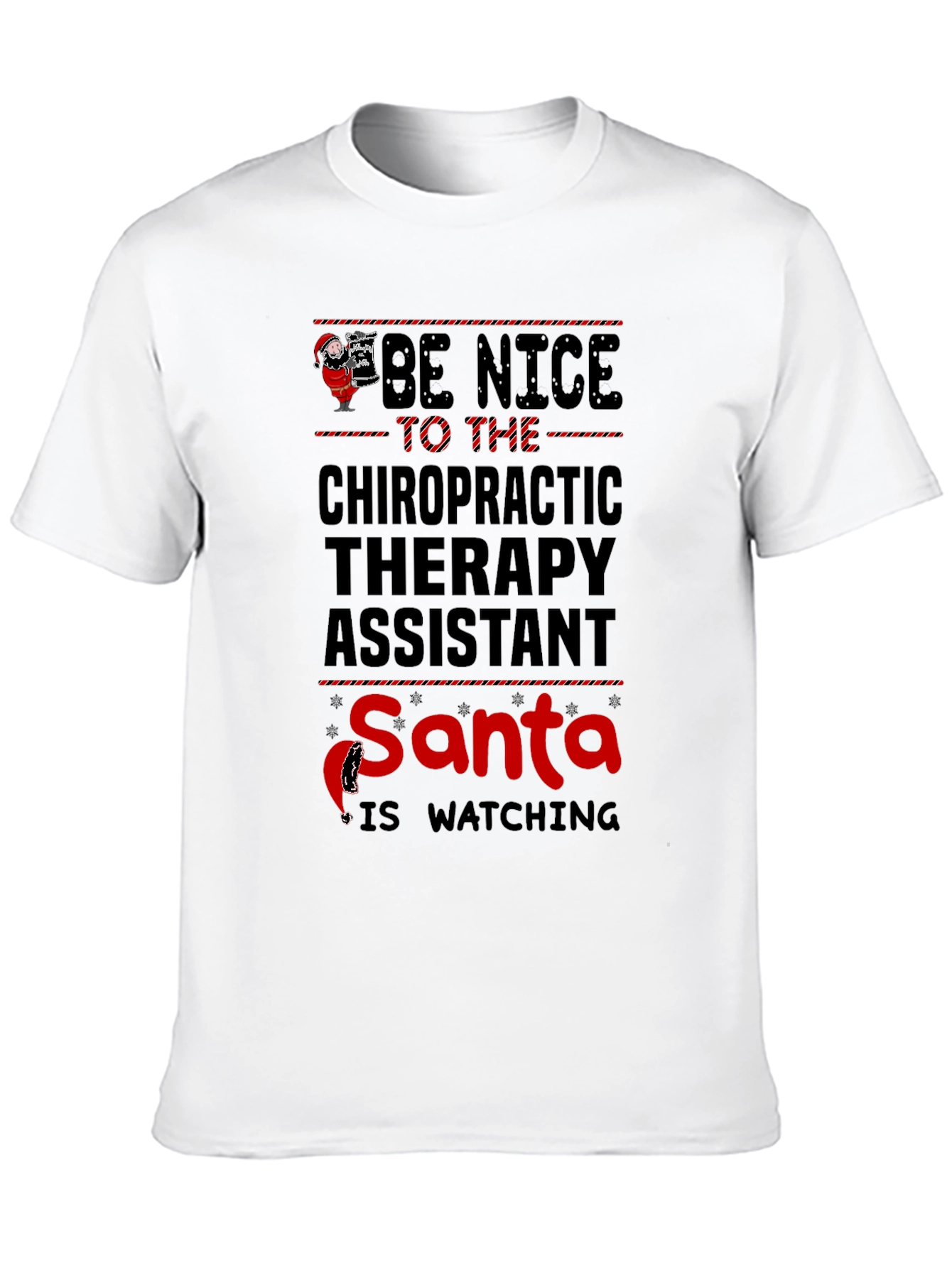 Chiropractic Therapy Assistant Santa T-Shirt