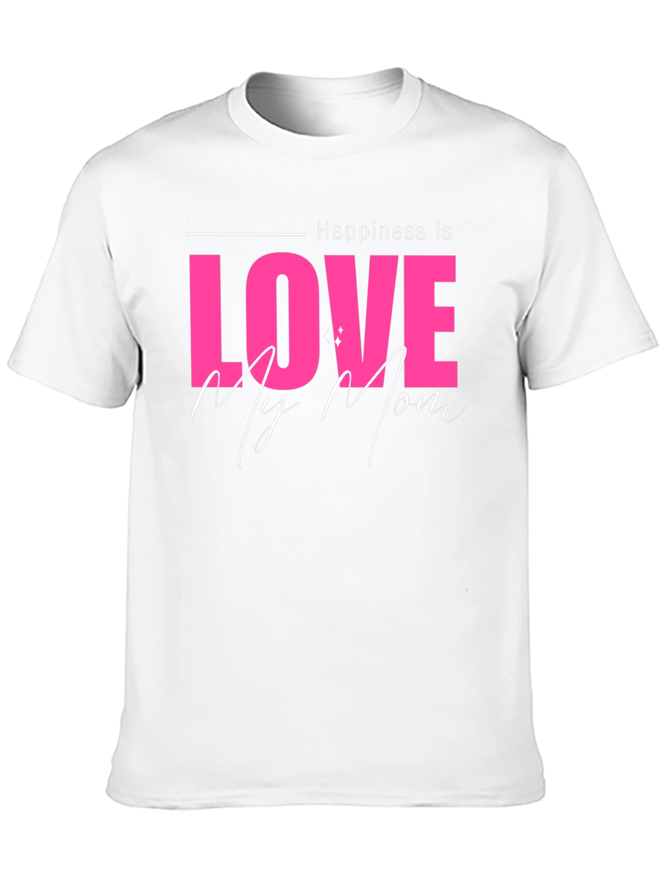 Happiness is Love My Mom Black T-Shirt