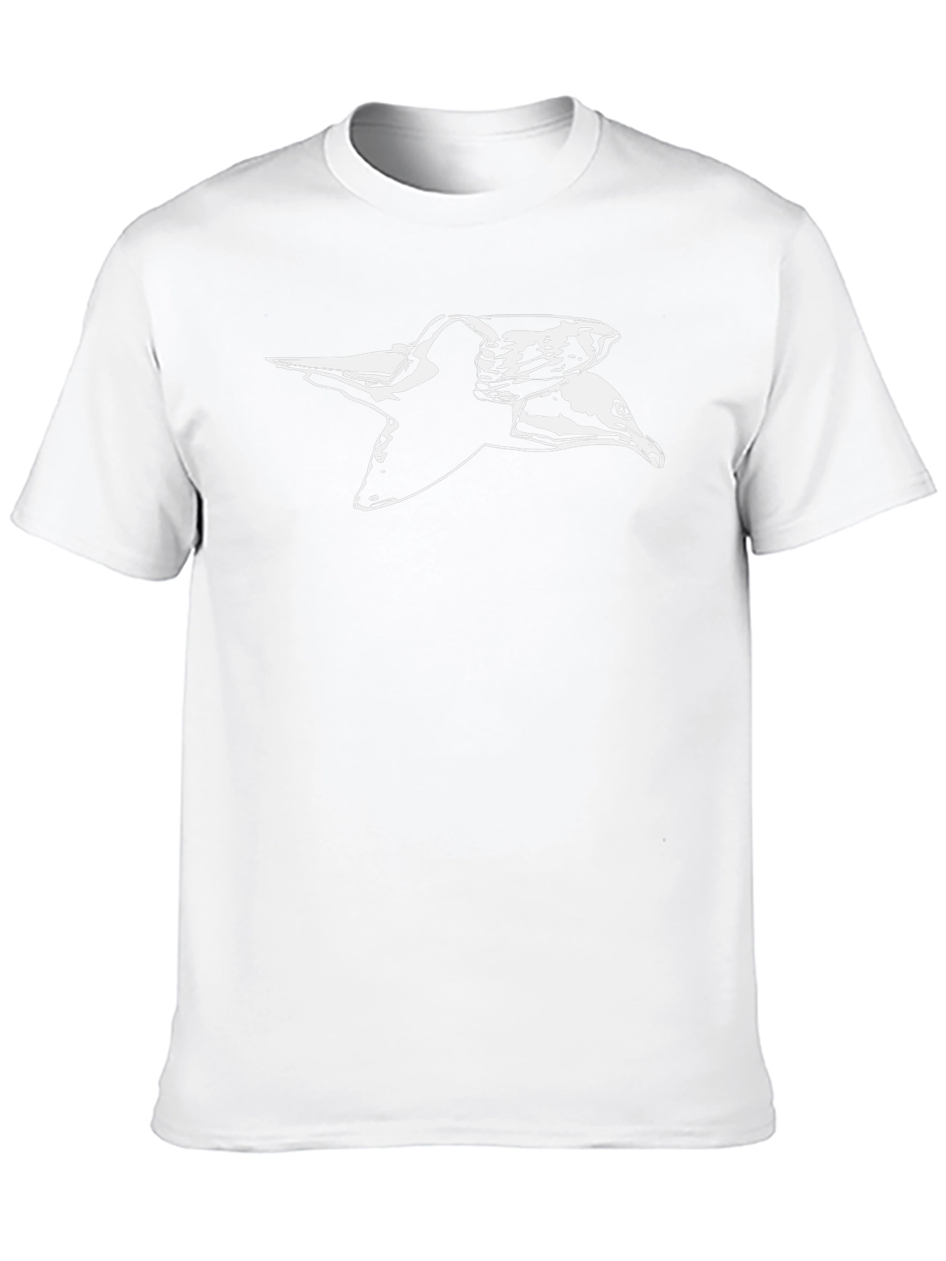 Black T-Shirt with Seagull Graphic