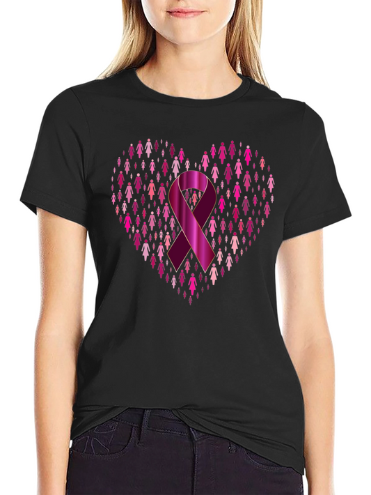 Breast Cancer Awareness Heart T-Shirt