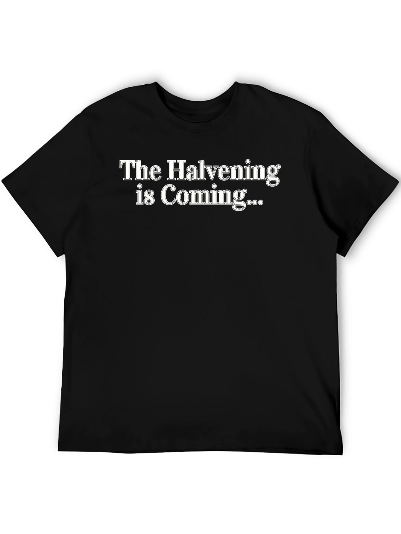 The Halvening Is Coming Black Graphic Tee
