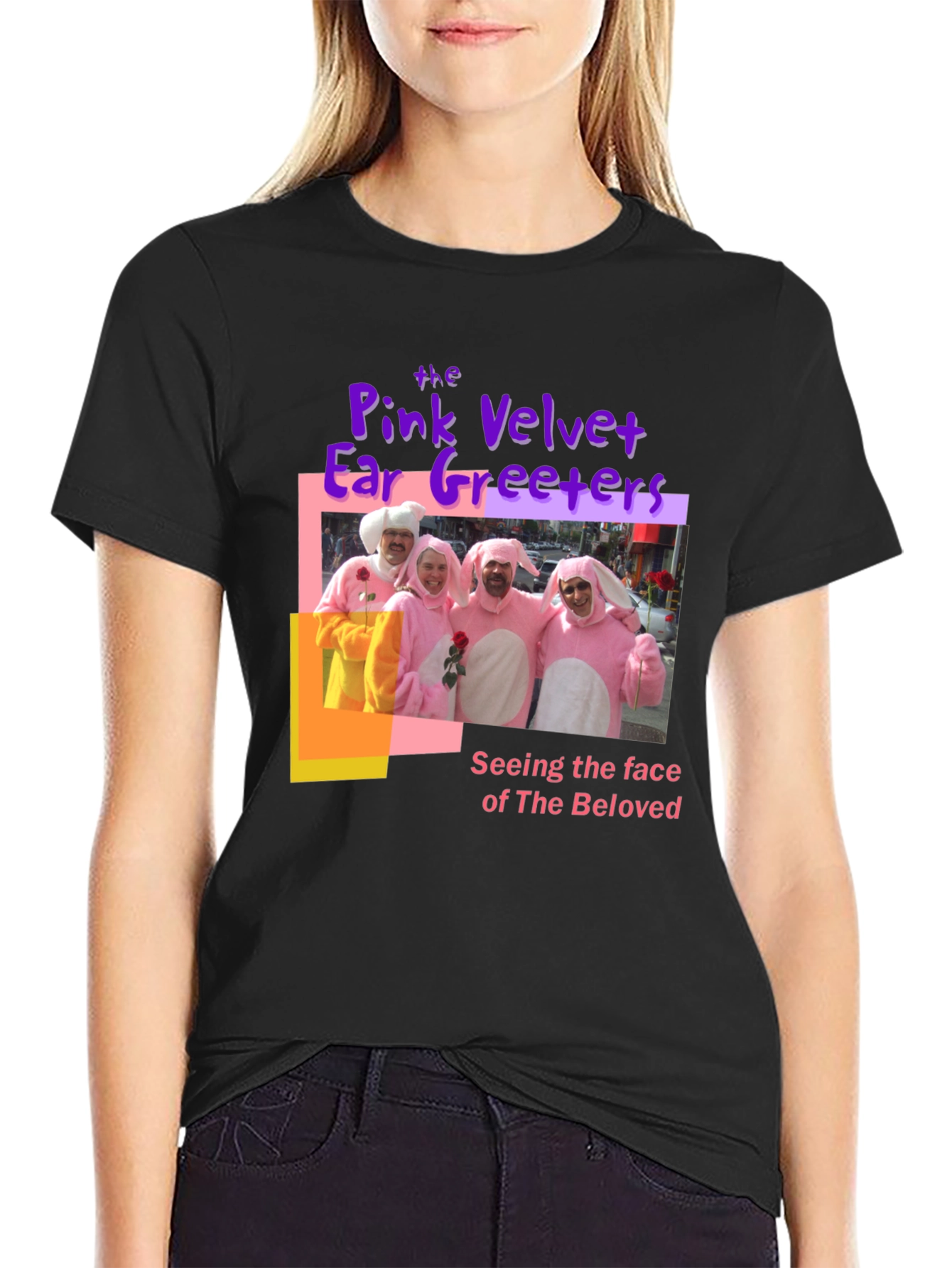 Pink Velvet Ear Greeters T-Shirt