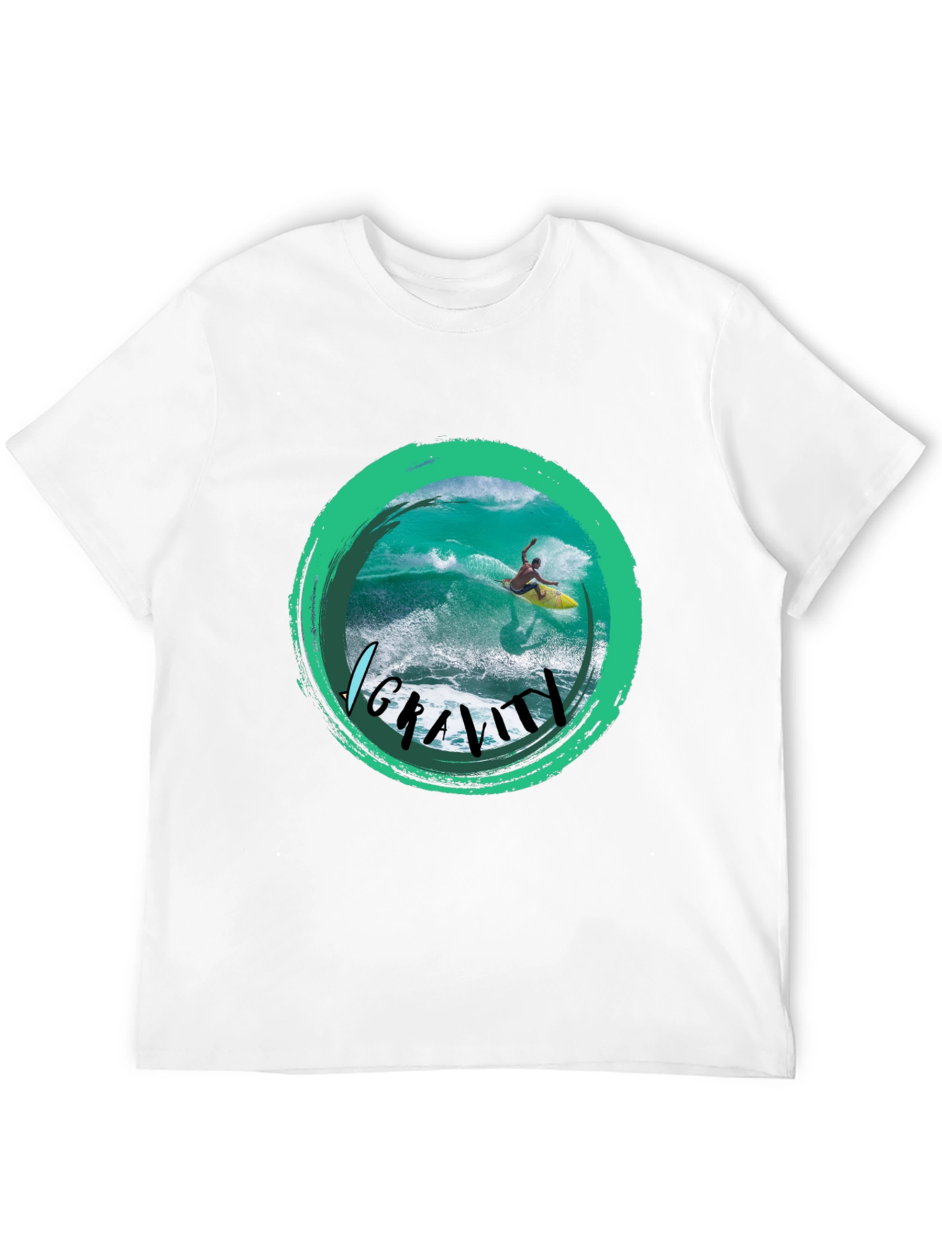 Surfer Graphic T-Shirt - No Gravity Black Tee