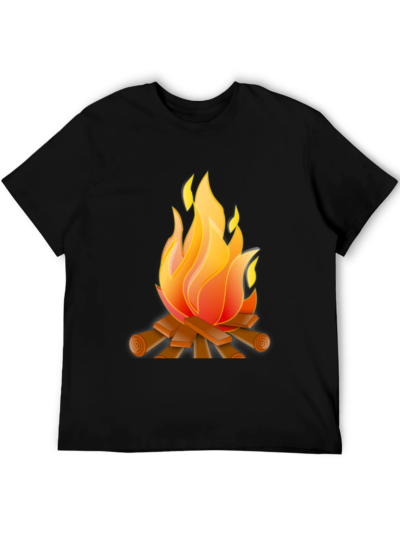 Campfire Graphic Tee - Black Cotton Blend