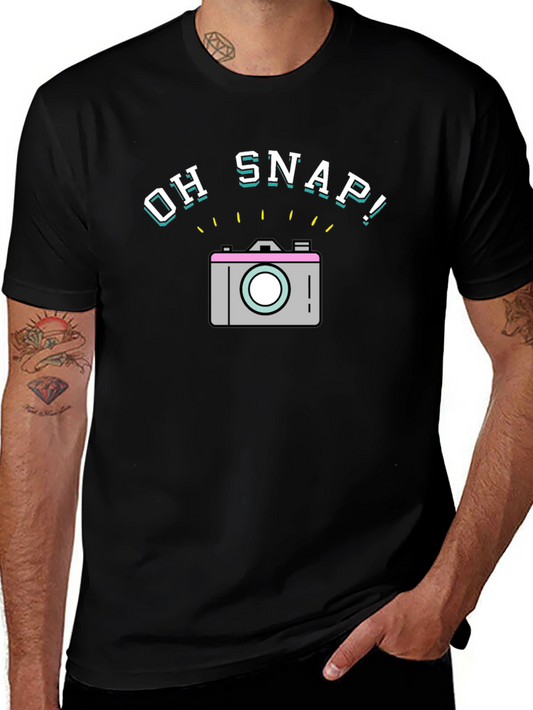 Oh Snap! Graphic T-Shirt - Trendy Camera Design