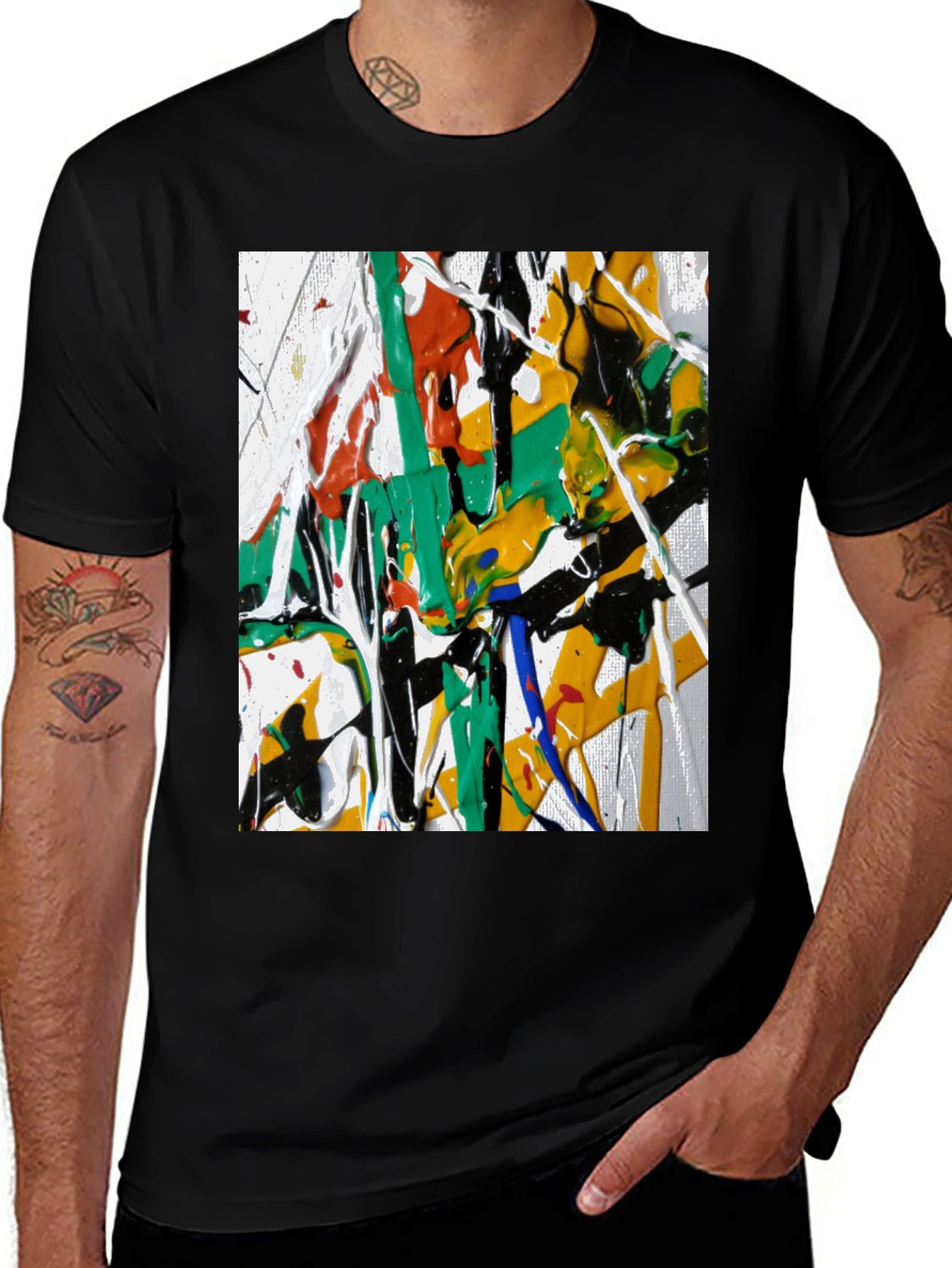 Abstract Art Black T-Shirt