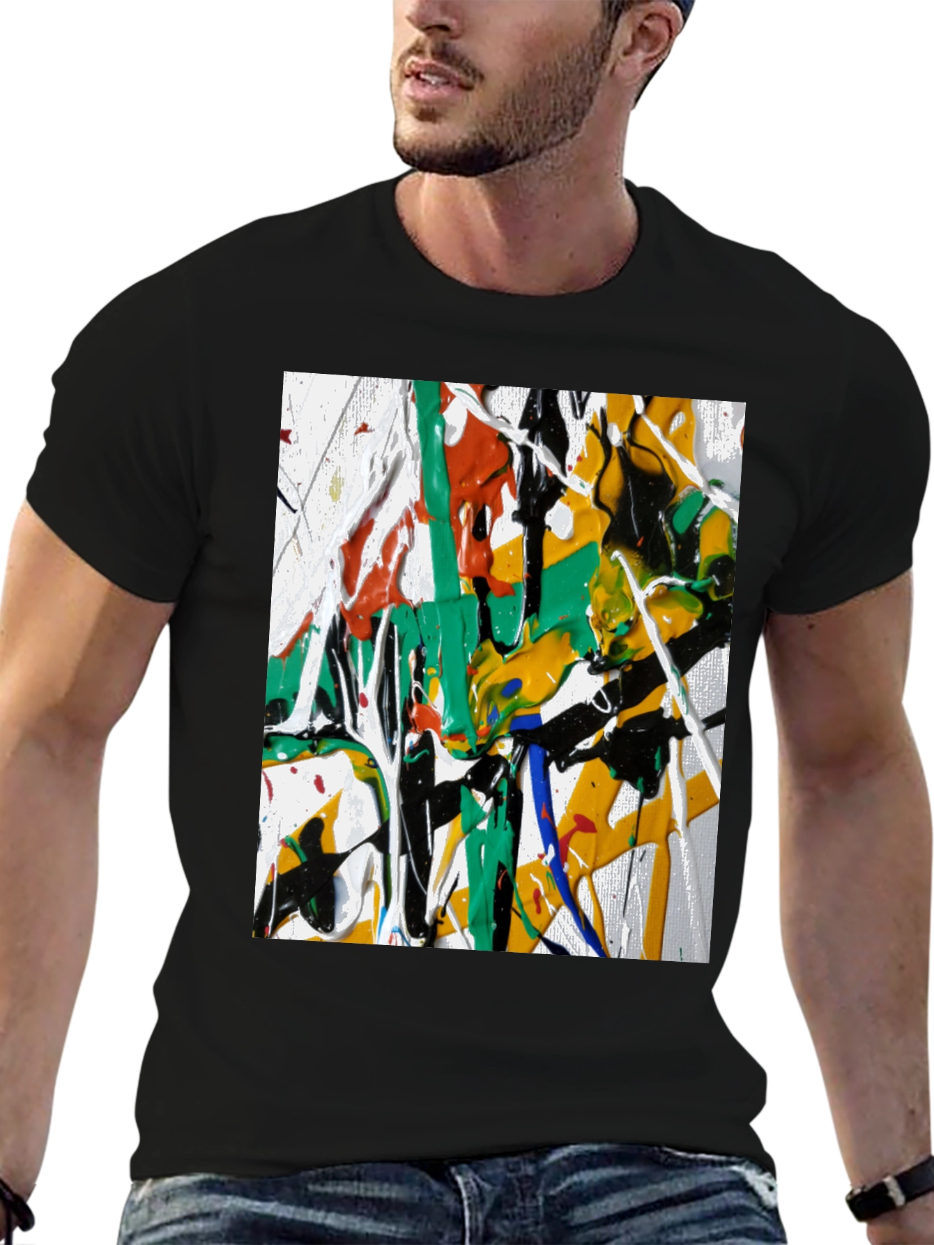Abstract Art Black T-Shirt