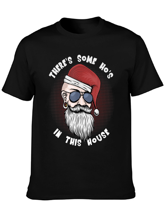 Funny Santa Theres Some Hos In This House Graphic T-Shirt