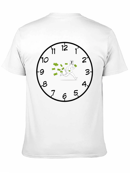 Time is Money Graphic Tee - Black Cotton T-Shirt