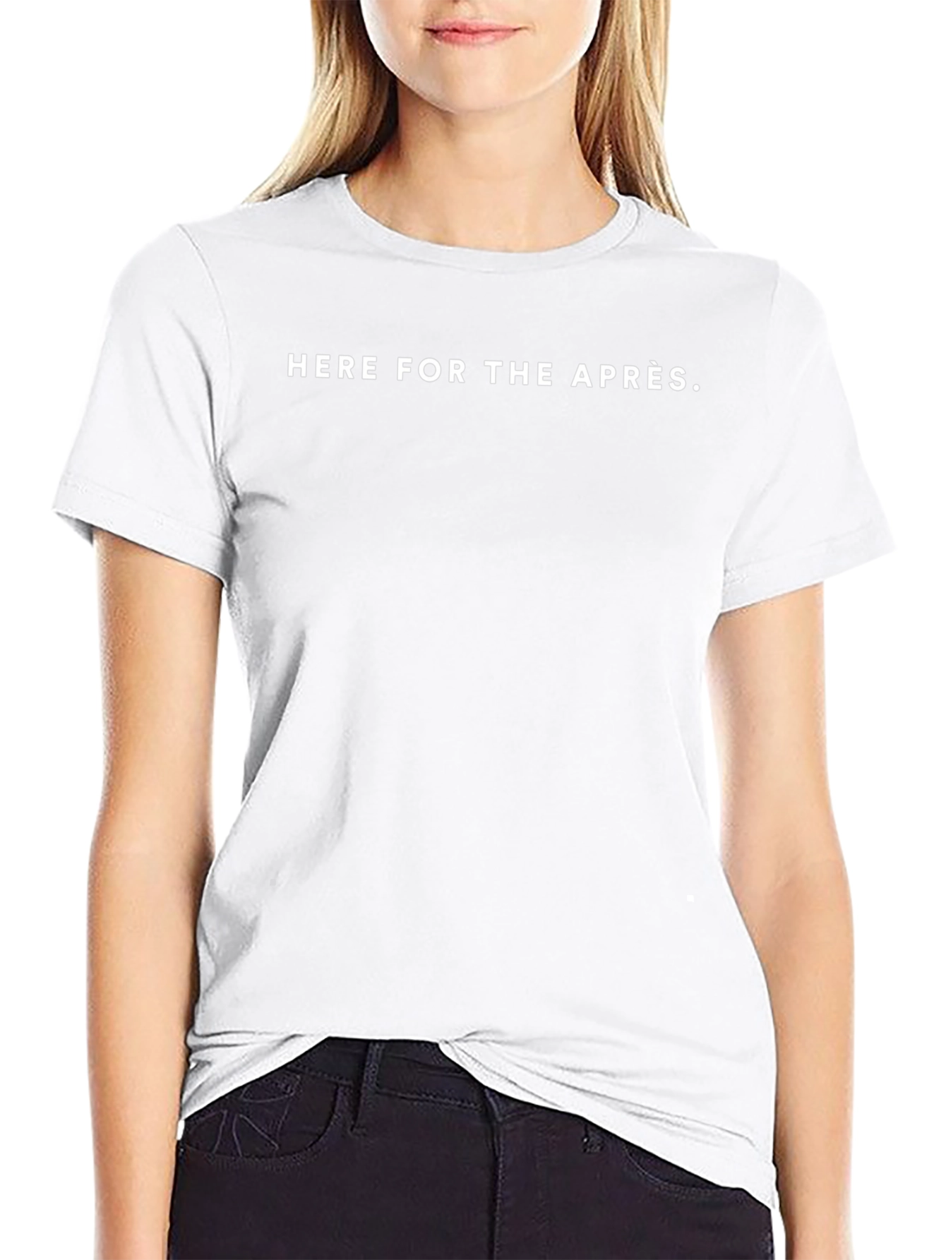 Here For The Après Black Graphic Tee