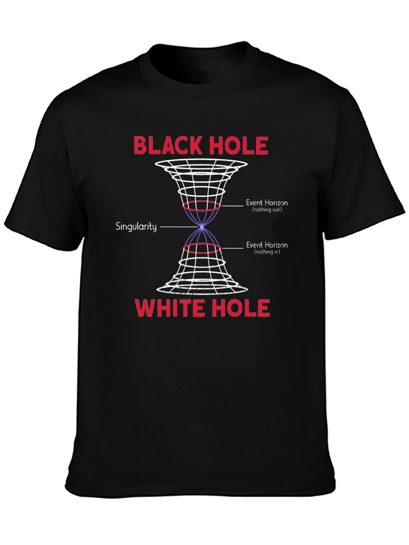Black Hole White Hole Science Graphic T-Shirt