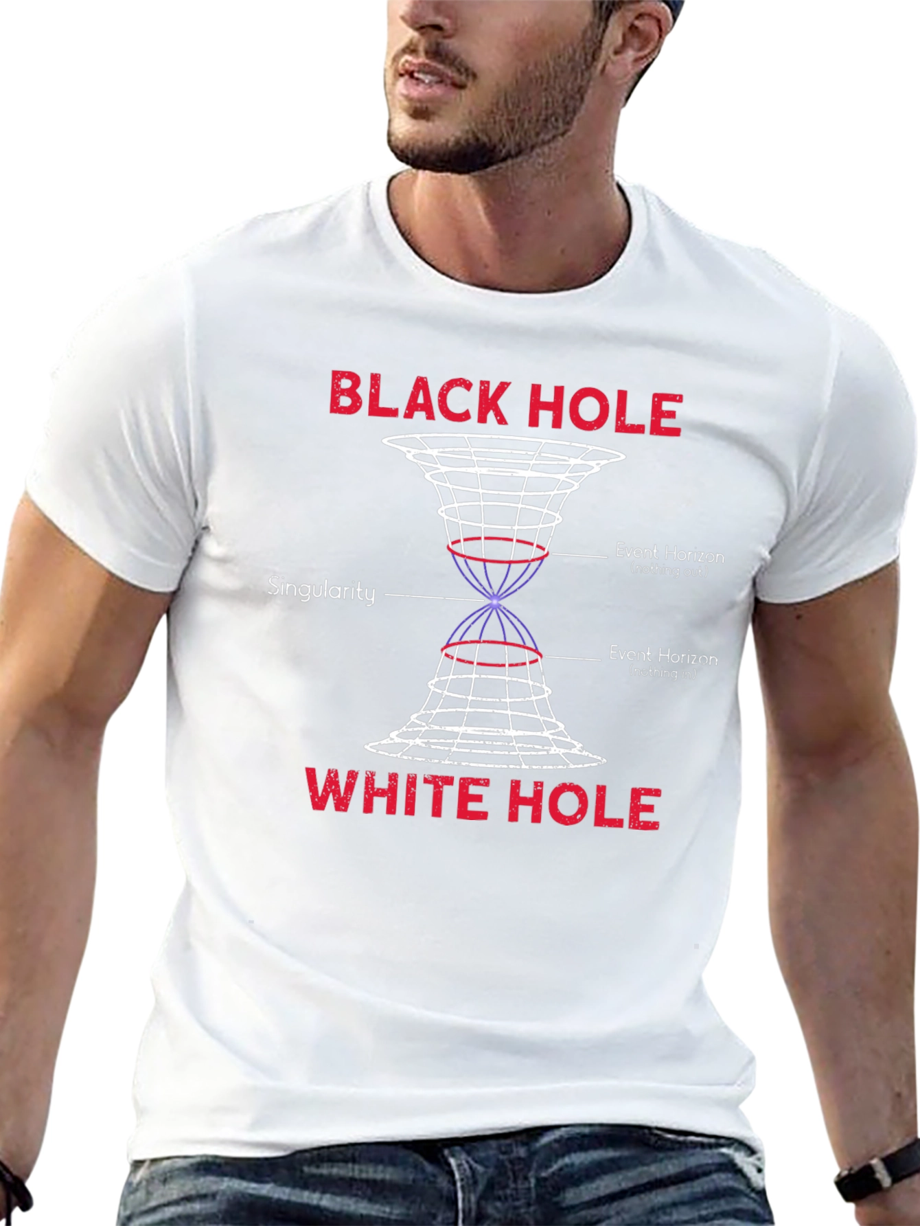 Black Hole White Hole Science Graphic T-Shirt