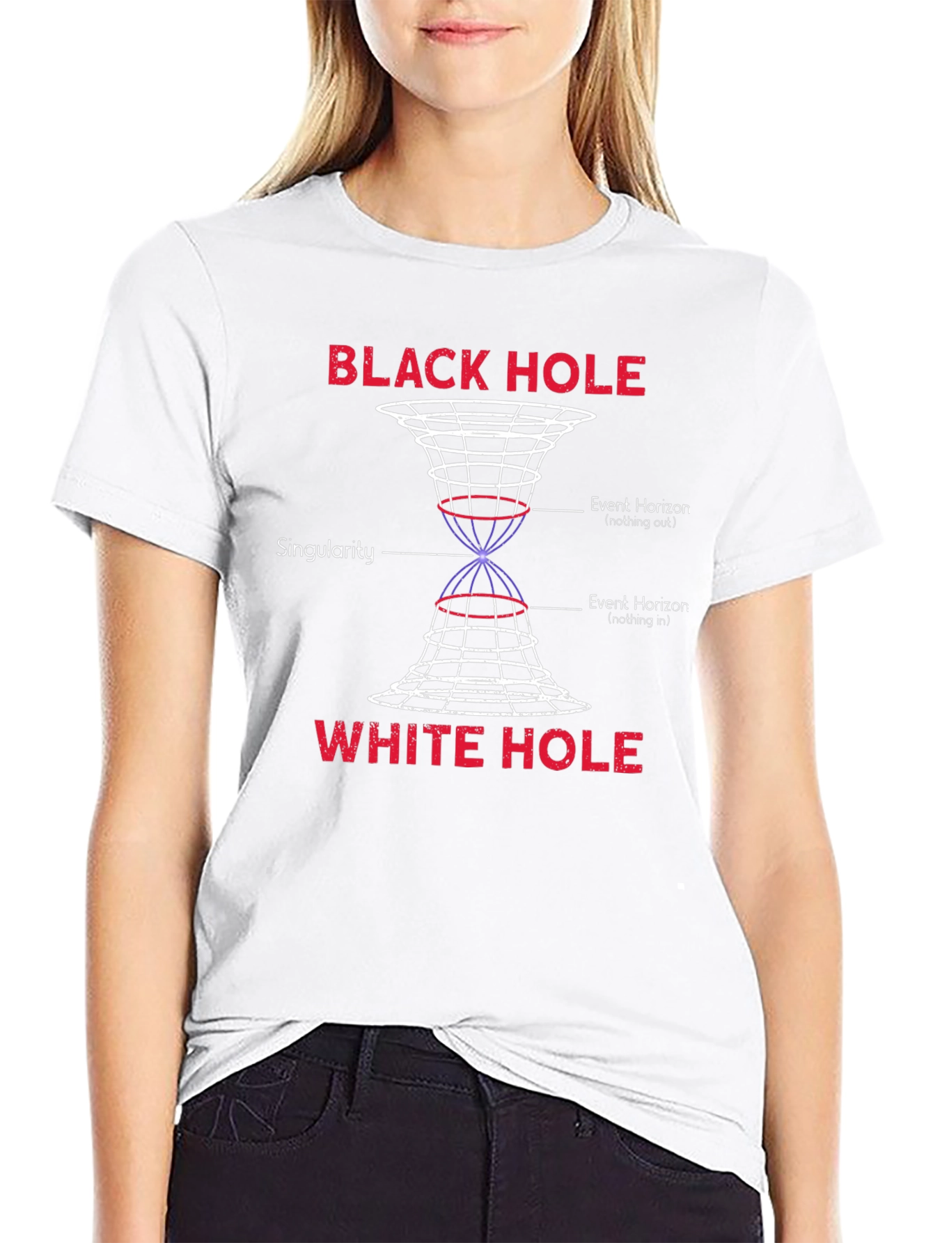 Black Hole White Hole Science Graphic T-Shirt