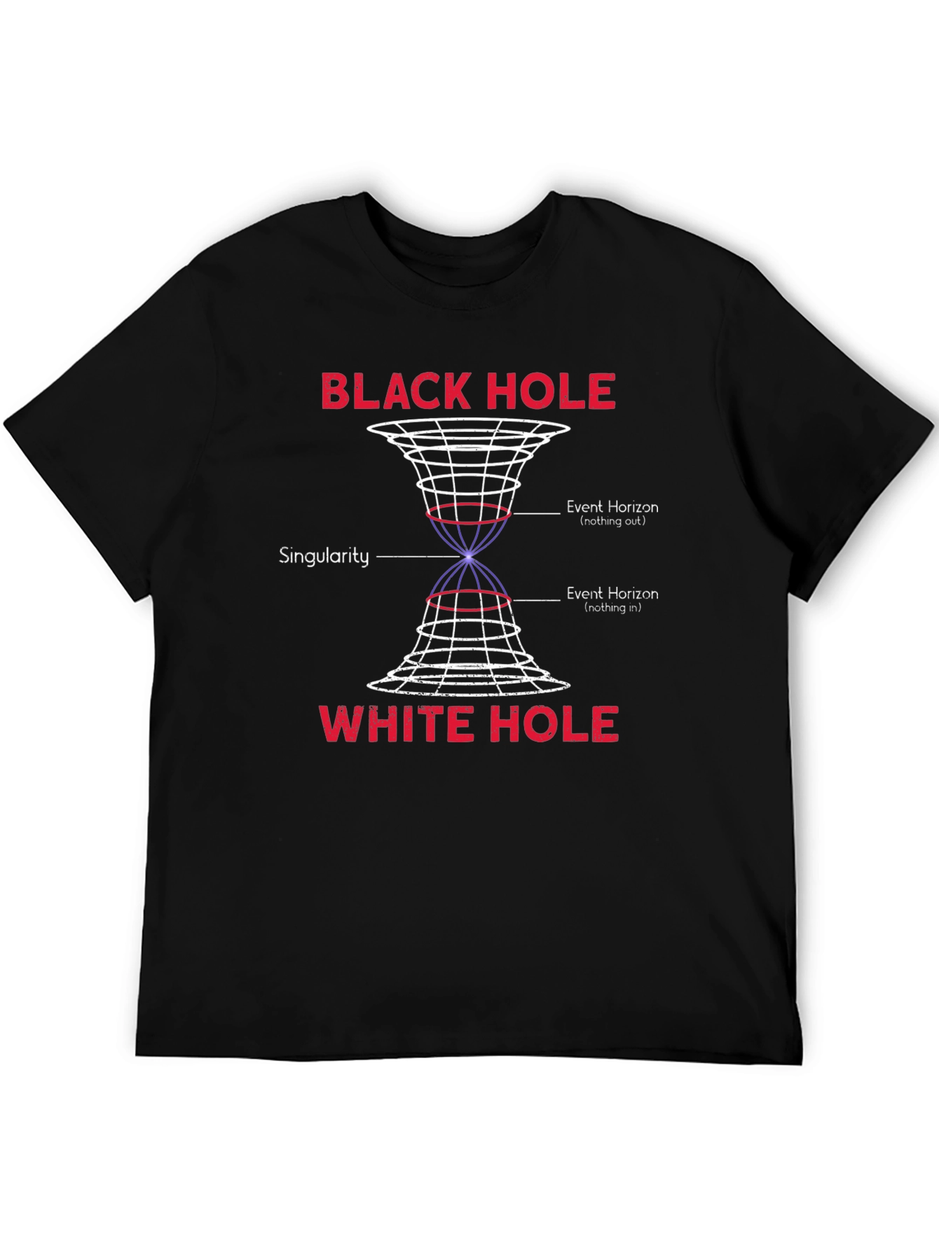 Black Hole White Hole Science Graphic T-Shirt