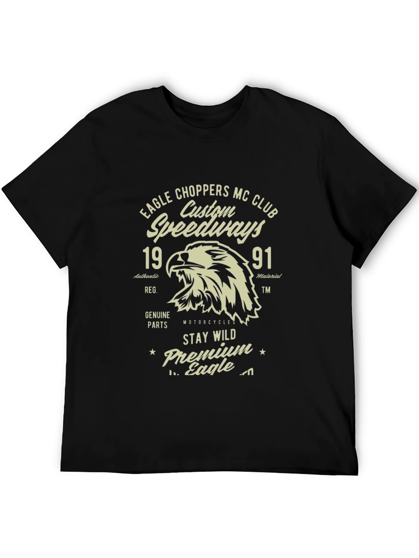 Eagle Choppers MC Club Black T-Shirt